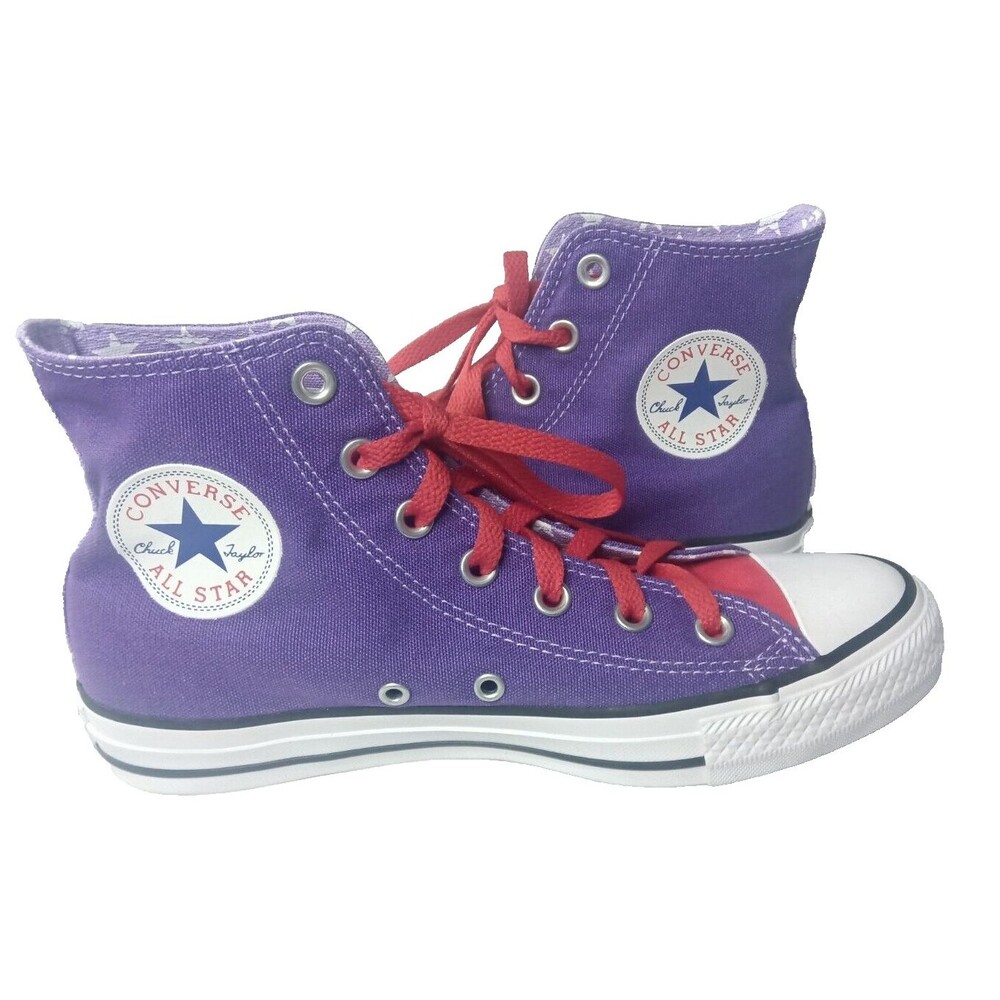 Converse Chuck Taylor All Star Canvas High Top Shoes Women's Size 8 Purple - Picture 2 of 10